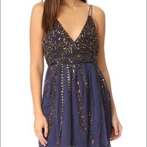 Free People Cassiopeia Embellished Mini Dress